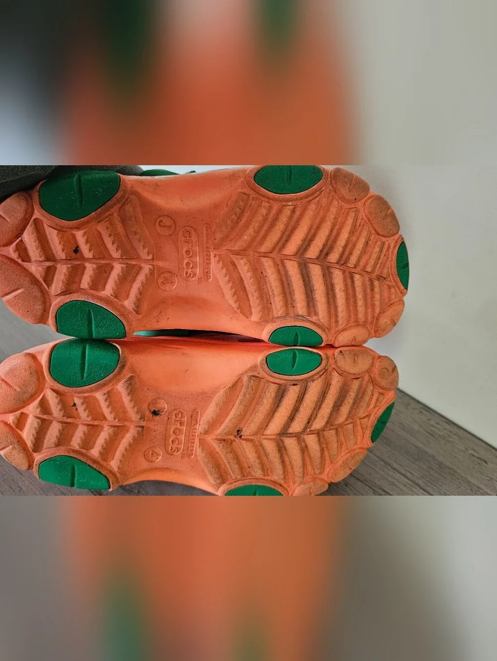 Crocs Carrots Classic All Terrain Kids Boy J 4 Orange Green